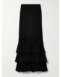 Zimmermann - Story 1 Tiered Ruffled Ribbed-Knit Maxi Skirt - Lyst
