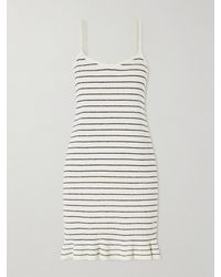 JW Anderson - Striped Cotton-Blend Terry Mini Dress - Lyst