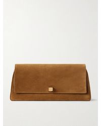 KHAITE - Audrey Suede Clutch Bag - Lyst
