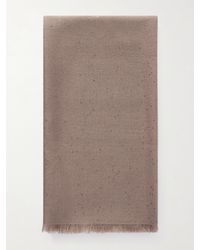 Brunello Cucinelli - Sequined Cashmere And Silk-Blend Scarf - Lyst