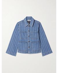 Veronica Beard - Dahl Striped Denim Jacket - Lyst