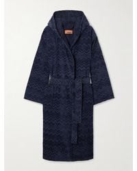 Missoni - Chalk Belted Striped Cotton-Terry Robe - Lyst