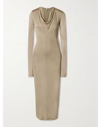TOTEME - Draped Stretch-Jersey Maxi Dress - Lyst