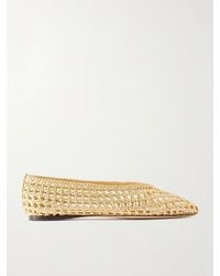 Loeffler Randall - Emery Woven Metallic Leather Ballet Flats - Lyst