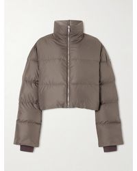 Rick Owens - Moncler Cropped Appliquéd Quilted Shell Down Jacket - Lyst