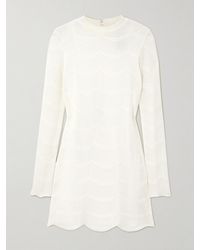Tom Ford - Pointelle-Knit Cotton And Silk-Blend Mini Dress - Lyst