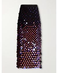 Christopher John Rogers - Sequin-Embellished Silk-Crepon Midi Skirt - Lyst