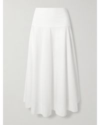 St. Agni - Paneled Cotton-Blend Maxi Skirt - Lyst