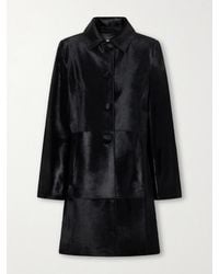 Nour Hammour - Stella Paneled Calf Hair Coat - Lyst