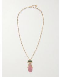 La DoubleJ - Bridge Portal-Plated, Thulite And Zoisite Necklace - Lyst