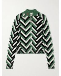 Perfect Moment - La Tour Jacquard-Knit Merino Wool Half-Zip Sweater - Lyst