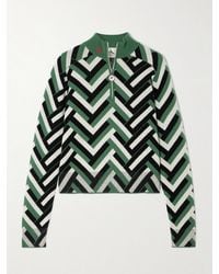 Perfect Moment - La Tour Jacquard-Knit Merino Wool Half-Zip Sweater - Lyst