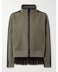Sacai - Pleated Tech-Jersey Blouson Jacket - Lyst
