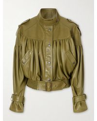 Chloé - Leather Bomber Jacket - Lyst