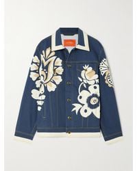 La DoubleJ - Jj Floral-Print Denim Jacket - Lyst