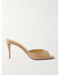 Jennifer Chamandi - Guido 85 Croc-Effect Leather Mules - Lyst