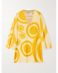 Themis Z - Heros Printed Crepe De Chine Mini Dress - Lyst