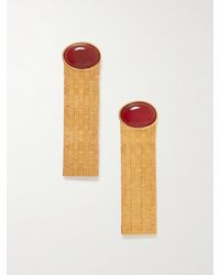 KHAITE - Chronos-Plated Agate Earrings - Lyst