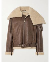 JW Anderson - Oversized-Jacke Aus Shearling Mit Gürtel - Lyst