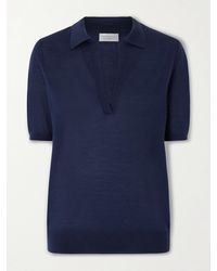 Gabriela Hearst - Frank Cashmere And Silk-Blend Polo Shirt - Lyst