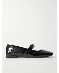 Versace - Gianni Ribbon Mary-Jane-Ballerinas Aus Lackleder Mit Verzierung - Lyst
