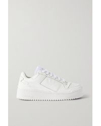adidas Originals + Net Sustain Forum Bold Perforated Leather Trainers - White