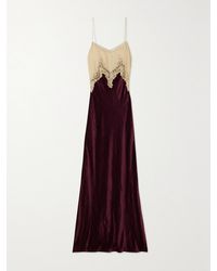Gabriela Hearst - Net Sustain Adolphine Organic Silk-Voile And Velvet Maxi Dress - Lyst