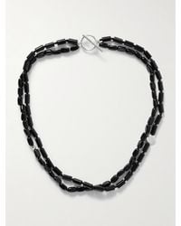 AGMES - Willa Sterling Onyx Necklace - Lyst