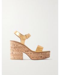 Gabriela Hearst - Sardis Metallic Leather Platform Sandals - Lyst