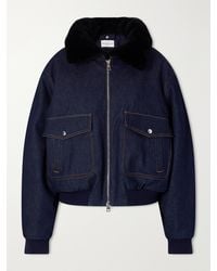 Givenchy - Denim Shearling-Trimmed Blouson Jacket - Lyst