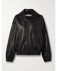Acne Studios - Leather Bomber Jacket - Lyst