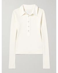 Citizens of Humanity - Ribbed Jersey Polo Shirt - Lyst