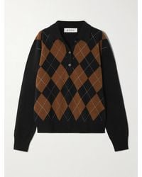 Rohe - Argyle Wool Polo Sweater - Lyst