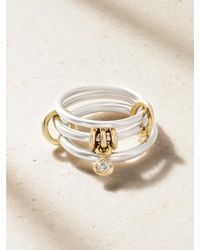 Spinelli Kilcollin - Piera Set Of Three 18-Karat, Sterling And Diamond Rings - Lyst