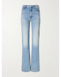 Mother - The Kick It Double Sneak High-Waist Straight-Leg Jeans - Lyst