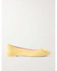 Roger Vivier - Gommettine Patent-Leather Ballet Flats - Lyst