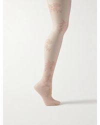 Valentino Garavani - Strumpfhose Aus Stretch-Spitze - Lyst