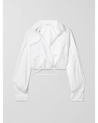 A.L.C. - Haut Raccourci Effet Cache-Cœur En Popeline De Coton Corbin - Lyst