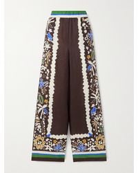 ALÉMAIS - Printed Linen Wide-Leg Pants - Lyst