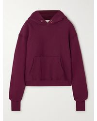 Les Tien - Cropped Cotton-Jersey Hoodie - Lyst