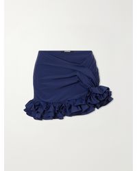 Jacquemus - La Mini Jupe Playa Tiered Ruffled Jersey Mini Skirt - Lyst