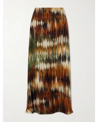 Johanna Ortiz - New Intermingled Ideas Printed Silk-Georgette Maxi Skirt - Lyst