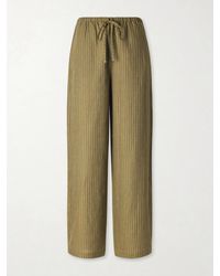 STAUD - Mateo Striped Linen Wide-Leg Pants - Lyst