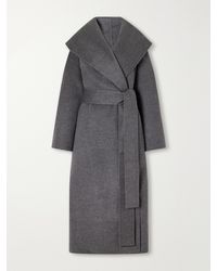 TOTEME - Belted Hooded Wool Coat - Lyst