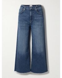 Citizens of Humanity - Lyra Frayed Cropped High-Rise Wide-Leg Jeans - Lyst