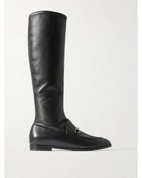 Gucci - Jordaan Horsebit-Detailed Leather Knee Boots - Lyst