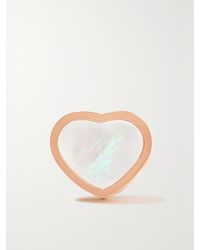 Chopard - My Happy Hearts 18-Karat Rose Mother-Of-Pearl Single Earring - Lyst