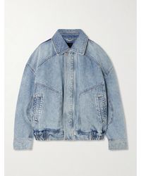 Saint Laurent - Oversized Paneled Denim Jacket - Lyst