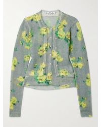Acne Studios - Layered Floral-Print Mohair-Blend Sweater - Lyst