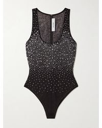 Alex Perry - Body Aus Stretch-Mesh Mit Kristallen - Lyst
